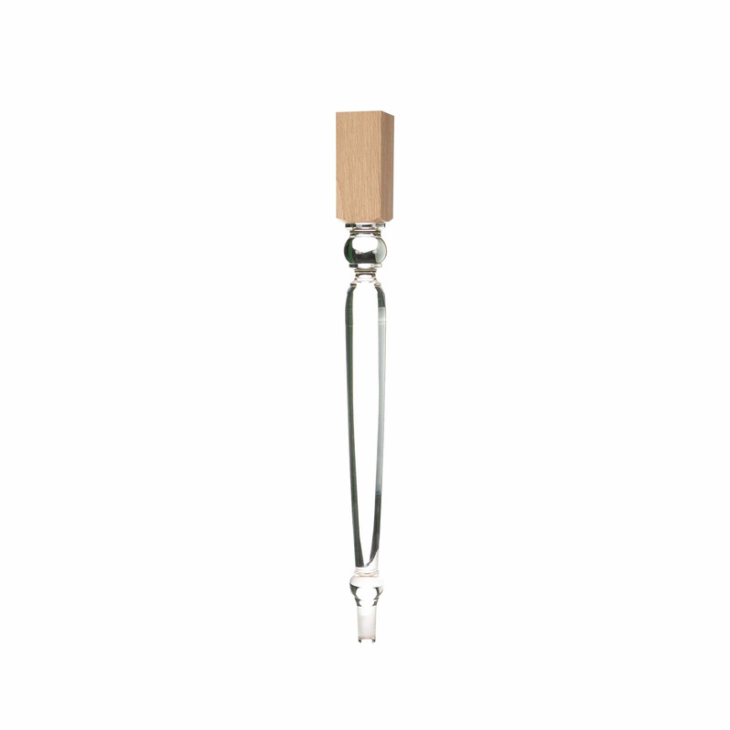 Old English Style Acrylic Island Leg - Species:Oak Red
